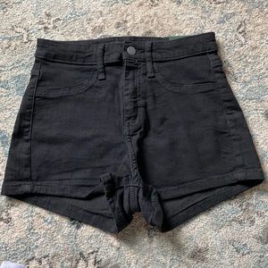 Never Worn Black High Waisted Jean Shorts